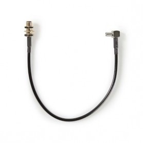 Câble d\'antenne | SMA femelle | TS9 | Plaqué or | 50 Ohm | Blindé simple | 0.20 m | Rond | PVC | Noir | Boîte