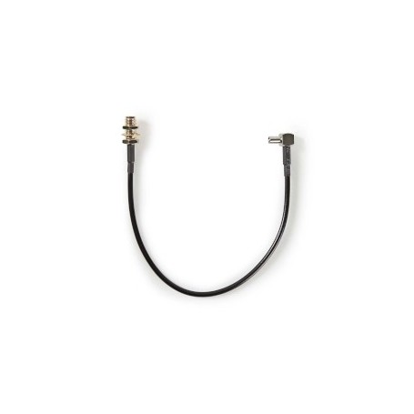 Câble d\'antenne | SMA femelle | TS9 | Plaqué or | 50 Ohm | Blindé simple | 0.20 m | Rond | PVC | Noir | Boîte