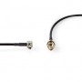 Câble d\'antenne | SMA femelle | TS9 | Plaqué or | 50 Ohm | Blindé simple | 0.20 m | Rond | PVC | Noir | Boîte