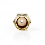 Prise Péritel | Droit | Mâle | Plaqué or | 50 Ohm | Ondulation | Diamètre d\'entrée de câble: 2.55 mm | Métal | Or | 2 pièces | 