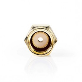 Prise Péritel | Droit | Mâle | Plaqué or | 50 Ohm | Ondulation | Diamètre d\'entrée de câble: 2.55 mm | Métal | Or | 2 pièces | 