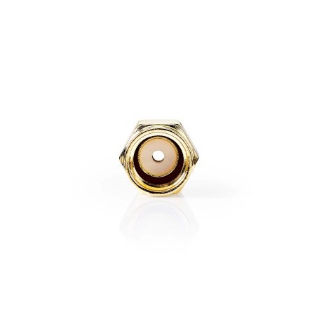 Prise Péritel | Droit | Mâle | Plaqué or | 50 Ohm | Ondulation | Diamètre d\'entrée de câble: 2.55 mm | Métal | Or | 2 pièces | 