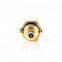 Prise Péritel | Droit | Mâle | Plaqué or | 50 Ohm | Ondulation | Diamètre d\'entrée de câble: 2.55 mm | Métal | Or | 2 pièces | 