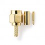 Prise Péritel | Droit | Mâle | Plaqué or | 50 Ohm | Ondulation | Diamètre d\'entrée de câble: 2.55 mm | Métal | Or | 2 pièces | 