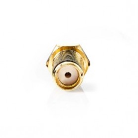 Prise Péritel | Droit | Femelle | Plaqué or | 50 Ohm | Ondulation | Diamètre d\'entrée de câble: 2.55 mm | Métal | Or | 2 pièces