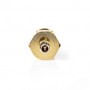 Prise Péritel | Droit | Femelle | Plaqué or | 50 Ohm | Ondulation | Diamètre d\'entrée de câble: 2.55 mm | Métal | Or | 2 pièces