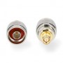 Adaptateur SMA | SMA Mâle | N Mâle | Plaqué or | 50 Ohm | Droit | Cuivre | Argent / Or | 2 pièces | Boîte