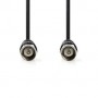 Câble d\'antenne et de satellite | F Mâle | F Mâle | Plaqué nickel | 75 Ohm | Double blindage | 1.50 m | Rond | PVC | Noir | Lab