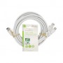 Câble combiné Coax et Cat6 | IEC (Coax) Mâle / RJ45 Male | IEC (Coax) Femelle / RJ45 Male | Plaqué nickel | RG58 | 75 Ohm | Doub