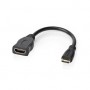 Câble HDMI Haute Vitesse avec ethernet | HDMI™ Mini Connecteur | Sortie HDMI ™ | 4K@30Hz | 10.2 Gbps | 0.20 m | Rond | PVC | Noi