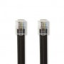 Câble Telecom | RJ12 Mâle | RJ12 Mâle | 1.00 m | Conception de câble: Plat | Type de câble: RJ12 | Noir