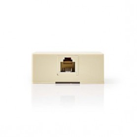 Boîte de telecom murale | Type de connecteur: RJ11 | RJ11 Femelle | RJ11 Femelle | Droit | PVC | Ivoire