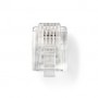 Connecteur Telecom | Type de connecteur: RJ11 | Droit | Placage: Plaqué or | PVC | Transparent