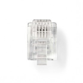 Connecteur Telecom | Type de connecteur: RJ11 | Droit | Placage: Plaqué or | PVC | Transparent