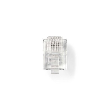 Connecteur Telecom | Type de connecteur: RJ11 | Droit | Placage: Plaqué or | PVC | Transparent