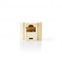 Séparateur de réseau Telecom | RJ45 Femelle | 2x RJ45 Female | Plaqué nickel | Ivoire | PVC | Boîte