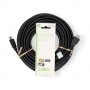 Câble HDMI Haute Vitesse avec ethernet | HDMI™ Connecteur | HDMI™ Connecteur | 4K@30Hz | ARC | 10.2 Gbps | 15.0 m | Rond | PVC |