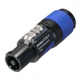 Connecteur de câble verrouillable, alimentation, bornes à vis, bleu