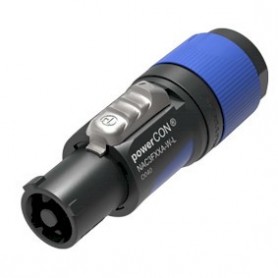 Connecteur de câble verrouillable, alimentation, bornes à vis, bleu