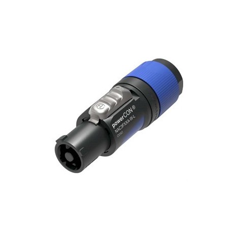 Connecteur de câble verrouillable, alimentation, bornes à vis, bleu