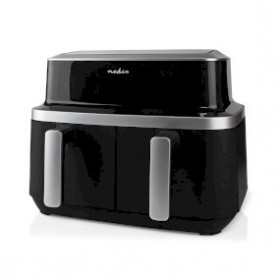 Friteuse à air chaud Double | 2x4.2 l | Minuteur: 60 min | Nombre de programmes prédéfinis: 10 | Numérique | Noir