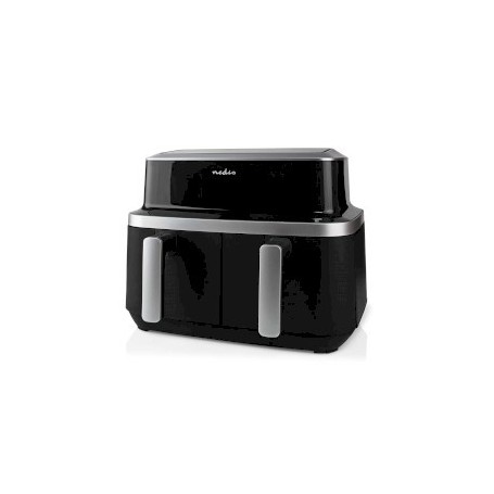 Friteuse à air chaud Double | 2x4.2 l | Minuteur: 60 min | Nombre de programmes prédéfinis: 10 | Numérique | Noir