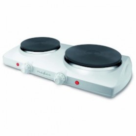 Plaque Chauffante Électrique | Foyer: 2 | 2300 W | Protection contre la surchauffe | Blanc
