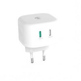 Chargeur mural | 45 W | GaN | Fonction de charge rapide | 2.25 A / 3.0 A | Nombre de sorties: 2 | 2x USB-C™ | Sélection Automati