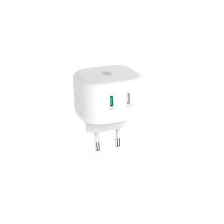 Chargeur mural | 45 W | GaN | Fonction de charge rapide | 2.25 A / 3.0 A | Nombre de sorties: 2 | 2x USB-C™ | Sélection Automati