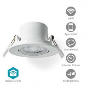 SmartLife Plafonnier | Wi-Fi | Blanc chaud à frais | Ronde | Diamètre: 52 mm | 68 - 74 mm | 360 lm | 2700 - 6500 K | IP20 | Clas