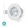 SmartLife Plafonnier | Wi-Fi | Blanc chaud à frais | Ronde | Diamètre: 52 mm | 68 - 74 mm | 360 lm | 2700 - 6500 K | IP20 | Clas