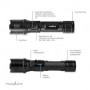Lampe torche | Alimenté par pile | 3.7 V DC | 10 W | Lithium-Ion intégré | Batteries incluses | Rechargeables | Flux lumineux no