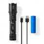 Lampe torche | Alimenté par pile | 3.7 V DC | 10 W | Lithium-Ion intégré | Batteries incluses | Rechargeables | Flux lumineux no