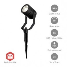 Lampe d\'extérieur Smartlife | 3 x 90 lm | Zigbee 3.0 | 3 x 3 W | RGB | 2700 K | Aluminium | Android™ / IOS