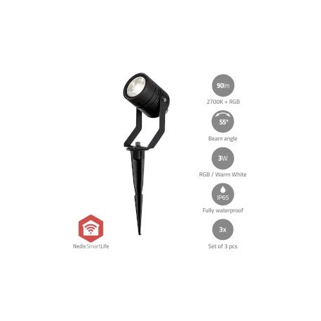 Lampe d\'extérieur Smartlife | 3 x 90 lm | Zigbee 3.0 | 3 x 3 W | RGB | 2700 K | Aluminium | Android™ / IOS