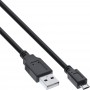 Câble InLine® Micro-USB 2.0, USB A mâle à Micro-B mâle, noir, 1 m