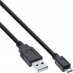 Câble InLine® Micro-USB 2.0, USB A mâle à Micro-B mâle, noir, 1 m