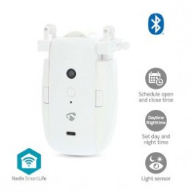 Robot à Rideau | Système de Câble / U Rail | Rideaux horizontaux | Alimenté par pile / Alimenté par port USB | 4000 mAh | Blueto