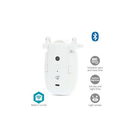 Robot à Rideau | Système de Câble / U Rail | Rideaux horizontaux | Alimenté par pile / Alimenté par port USB | 4000 mAh | Blueto