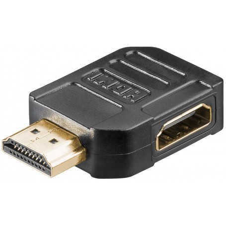Adaptateur HDMI™ Coudé 270°, Plaqué Or, 8K @ 60 HzPrise femelle standard HDMI™ (type A) Connecteur standard HDMI™ (type A) 270°