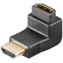 Adaptateur HDMI™ Coudé 90°, Plaqué Or, 8K @ 60 HzPrise femelle standard HDMI™ (type A) Connecteur standard HDMI™ (type A) 90°