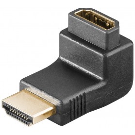 Adaptateur HDMI™ Coudé 90°, Plaqué Or, 8K @ 60 HzPrise femelle standard HDMI™ (type A) Connecteur standard HDMI™ (type A) 90°