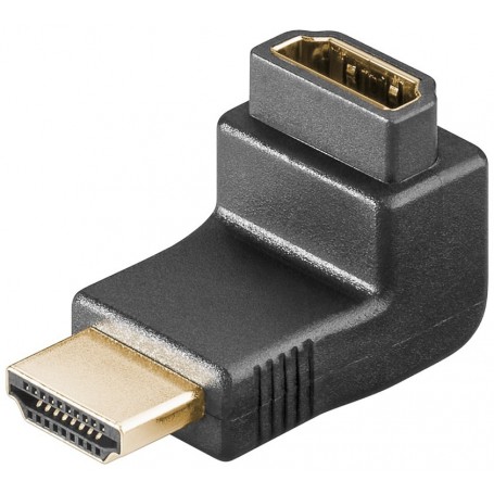 Adaptateur HDMI™ Coudé 90°, Plaqué Or, 8K @ 60 HzPrise femelle standard HDMI™ (type A) Connecteur standard HDMI™ (type A) 90°