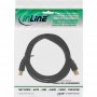 Câble USB 2.0, InLine®, A à B, noir, contacts or, 3m