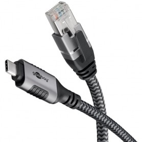 Câble Ethernet USB-C™ 3.1 vers RJ45, 5 mconnecte un routeur, modem ou switch réseau au port USB-C™ de l\'ordinateur portable, ta