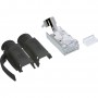 InLine® crimp plugs Cat.6A RJ45 shielded, with bend protection and insertion guide, black, 10pcs. pack