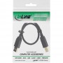 Câble InLine® USB 2.0 de type A mâle à B femelle plaqué Type A mâle à B mâle noir 0.3m