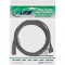 InLine® USB 2.0 Smart Cable coudé + réversible Type A mâle à femelle noir 2m