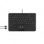 Perixx PERIBOARD-526 H EN, wired mini USB keyboard, trackball, USB hub