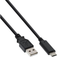 Câble USB 2.0 InLine®, type C mâle à mâle, noir, 1 m